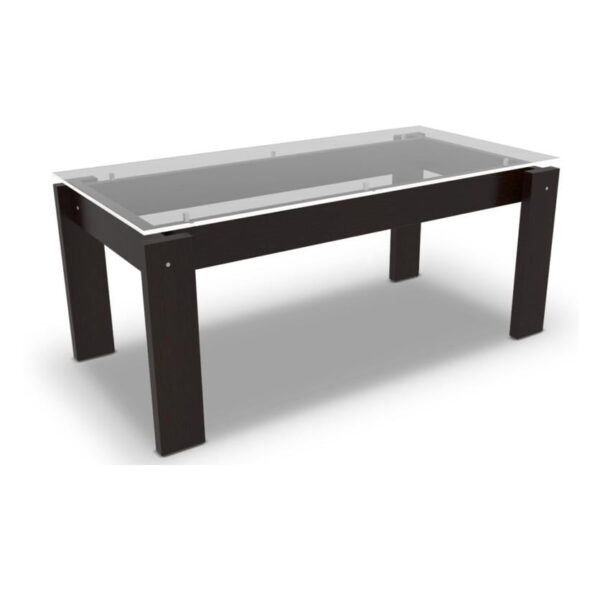 MESA VOLENTEIRA ART7368 1.80 VITRO VIDRIO 10MM CEMENTO - Imagen 2