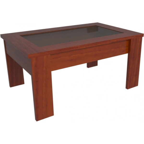 MESA TABLES ART2005 RATONA C/ VIDRIO CAOBA DISC - Imagen 2