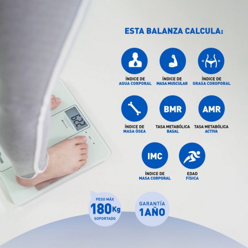 BALANZA DIGITAL DE BAÑO BLUETOOTH SILFAB BE700I - Imagen 3